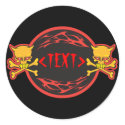 Customize Skulls and Flames Design, <TEXT> stickers by customize_it Customize Skulls and Flames Design, <TEXT> stickers