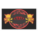 Customize Skulls and Flames Design, <TEXT> stickers