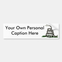 Customize The Gadsden Bumper Sticker!