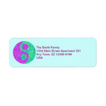 Customize These Yin Yang Art Address Labels