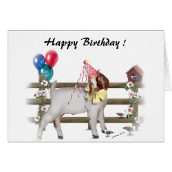 Customize THIS Cute Boer Goat Birthday Card
