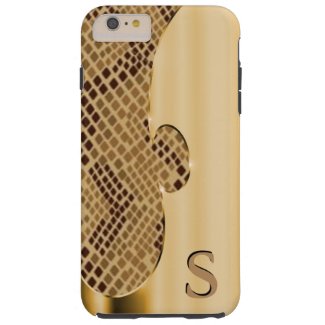 Customize this faux gold and snakeskin