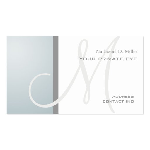 Customize this monogram business card (back side)