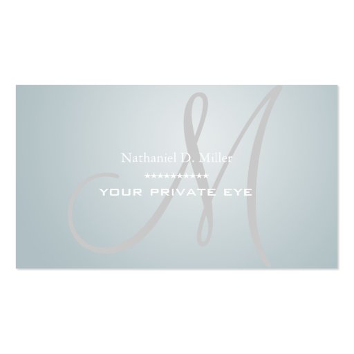 Customize this monogram business card (front side)