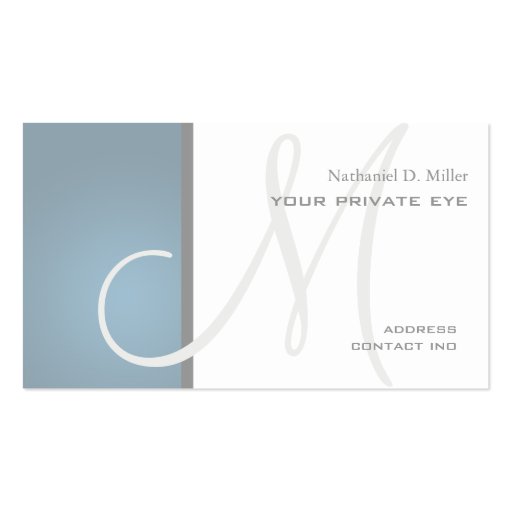 Customize this monogram business card (back side)