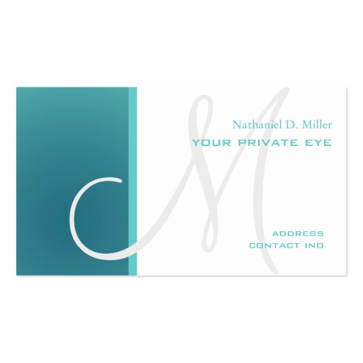 Customize this monogram business card (back side)