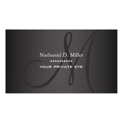 Customize this monogram business card (front side)
