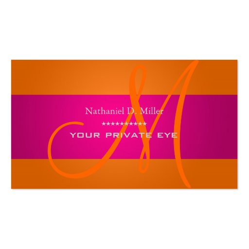 Customize this monogram business card