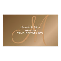 Customize this monogram business card