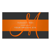 Customize this monogram business card/diy color