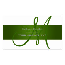 Customize this monogram business card/diy color