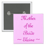 Customize this pink on pink button for a wedding buttons