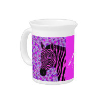 Customize This Pink Zebra Sweet 16 Party Pitcher