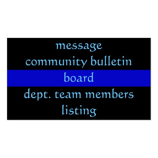 Customize this ThinBlueLine Business Card (back side)