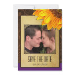 Customize to Your Photo Sunflower Save the Dates Custom Announcement