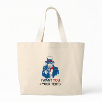 CUSTOMIZE UNCLE SAM WANT YOU, <YOUR TEXT> bags by customize_it CUSTOMIZE UNCLE SAM WANT YOU, <YOUR TEXT> bags