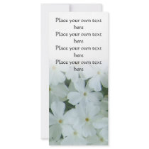 customize White floral bookmark Rack Cards