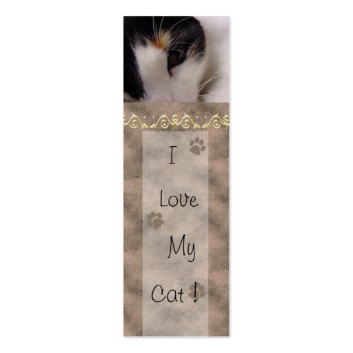 Customize with your Dog or Cat Picture Bookmark Business Card Templates (back side)