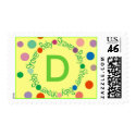 Customize with your initial "D" SHOWN - Customized postage
