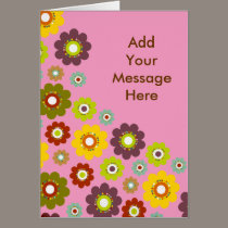 Customize You Own Flower Power Card cards