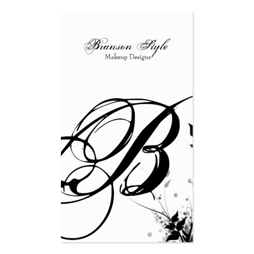 customize your monogram business card template