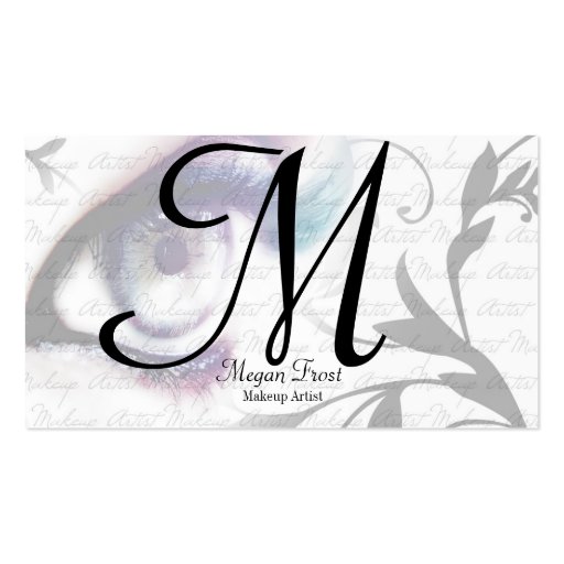 customize your monogram business card template (front side)
