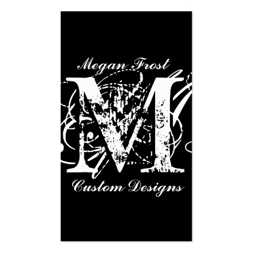 customize your monogram business card templates (front side)