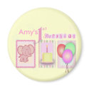 Customize your own 1st birthday magnet
