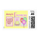 Customize your own 1st birthday stamp