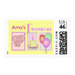 Customize your own 1st birthday postage stamps