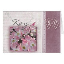 Customize your own 90th birthday greeting card