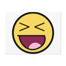 Customize Your Own: Awesome Laugh Smiley Face Postcard