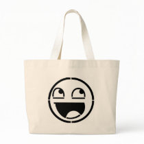 Customize Your Own: Awesome Smiley Face Stencil Canvas Bags