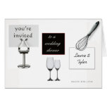 Customize your own bridal shower kitchen theme greeting card