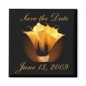Customize your own calla lily save the date magnet