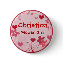 Customize your own flower girl button - template