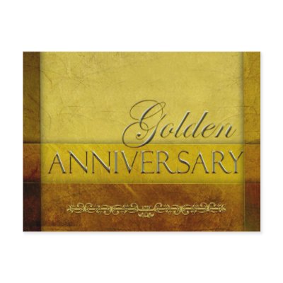 Customize your own Golden Anniversary Postcards
