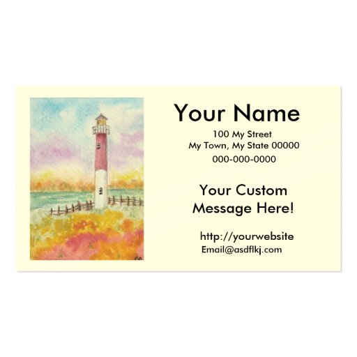Customize your own Lighthouse Business Cards (front side)