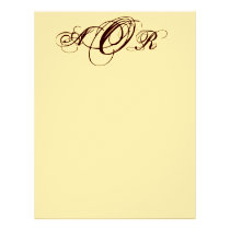 Customize your own monogram stationery letterhead