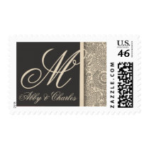 Customize your own monogram wedding postage stamps