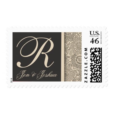 Customize your own monogram wedding stamp