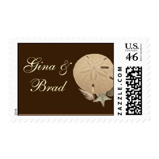 Customize your own Sand Dollar Wedding Postage stamp