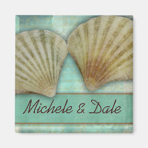 Customize your own seashell design refrigerator magnet
