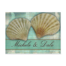 Customize your own seashell design postcards