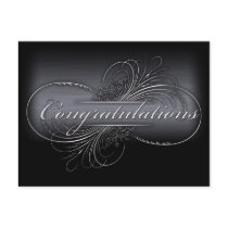 Customize your own silver graduation design postcards