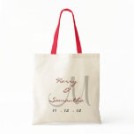 Customize your own wedding tote bag