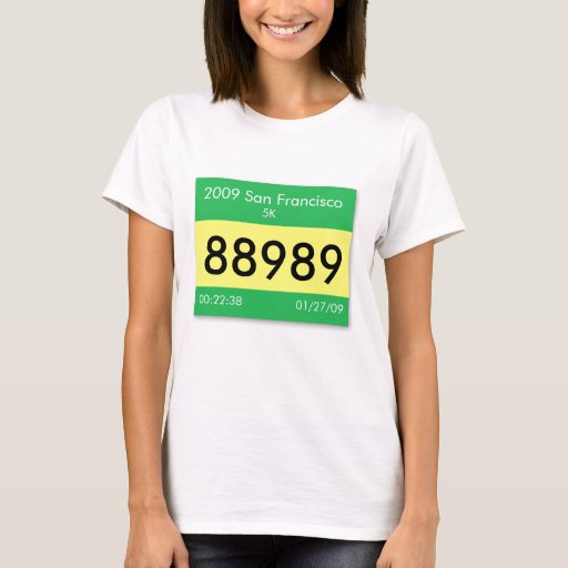 Customize your race bib on a shirt! TShirt Zazzle