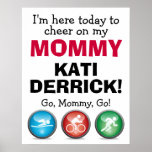 Customize Your Triathlon Race Day Poster posters