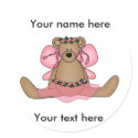 Customize Yourself Ballerina Bear stickers