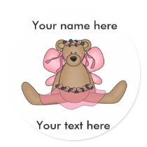 Customize Yourself Ballerina Bear stickers